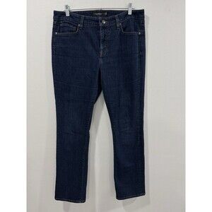 Lauren Ralph Lauren Womens Jeans 14x30 Blue Denim Straight Mid Rise Blue Royal